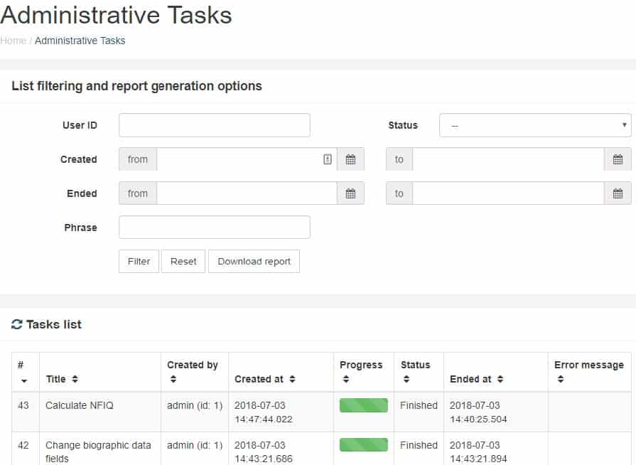 Figure 3. MMABIS Administrative Tasks